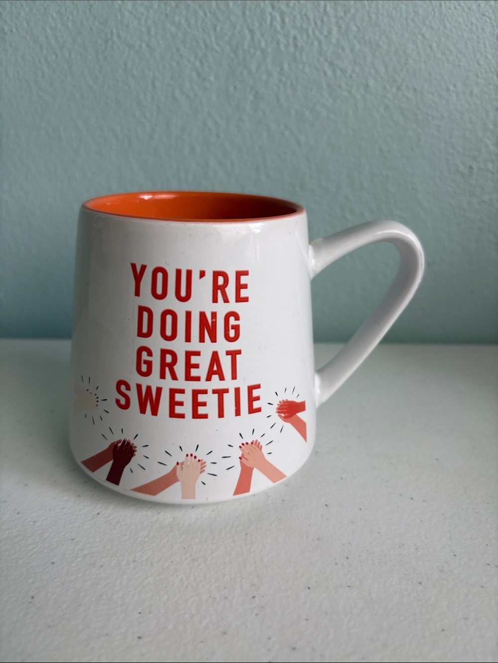 Thyme & Table “You're Doing Great Sweetie" Oversized Stoneware Coffee Mug